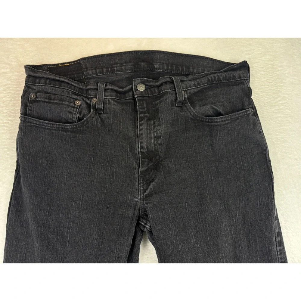 Levis 559 Men's 36x32 Jeans Fuzzy Black Fades Dark Grungy Washed Denim Pants